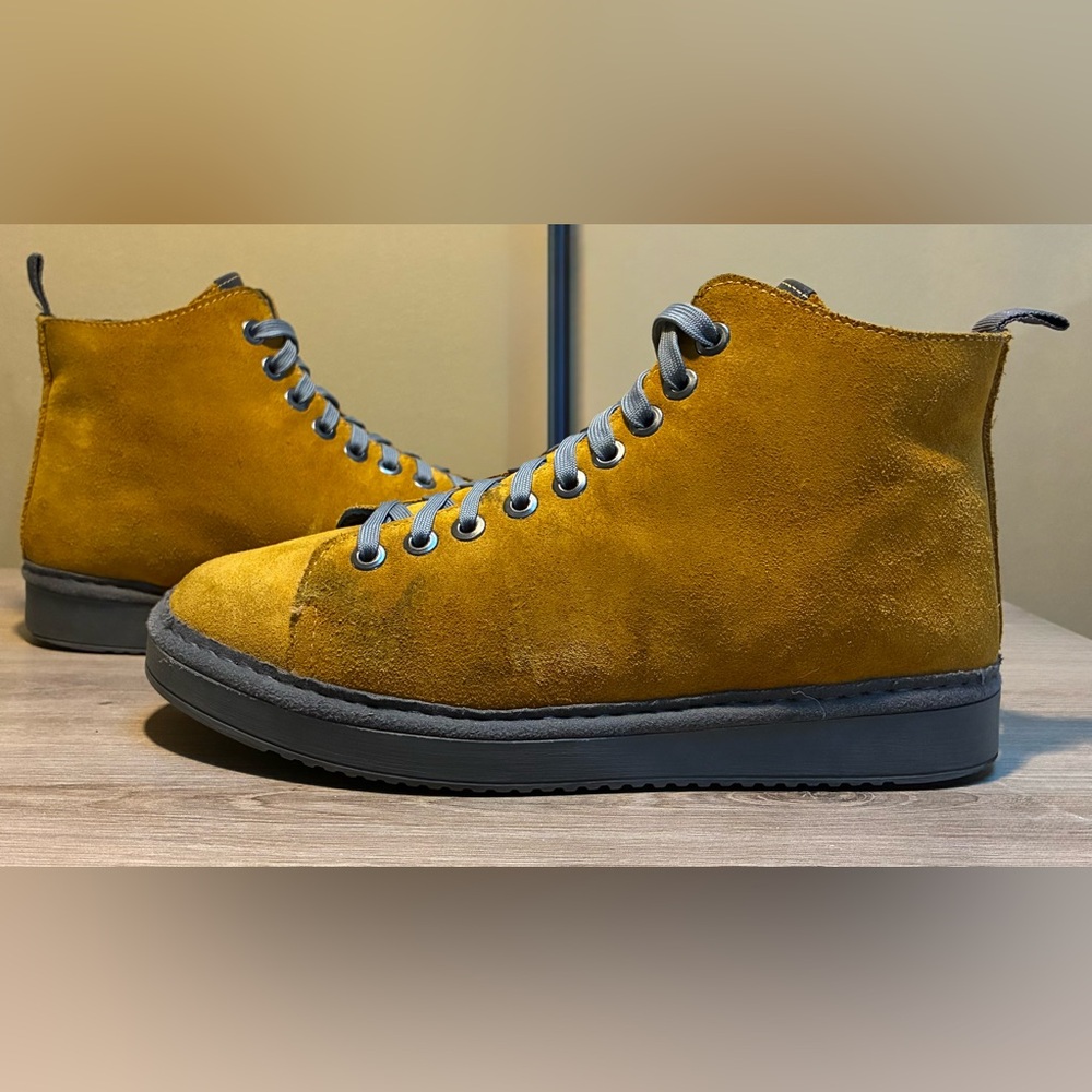 Wave Mustard Suede Lace-Up Ankle Boots | EU 37 | Comfort Footbed